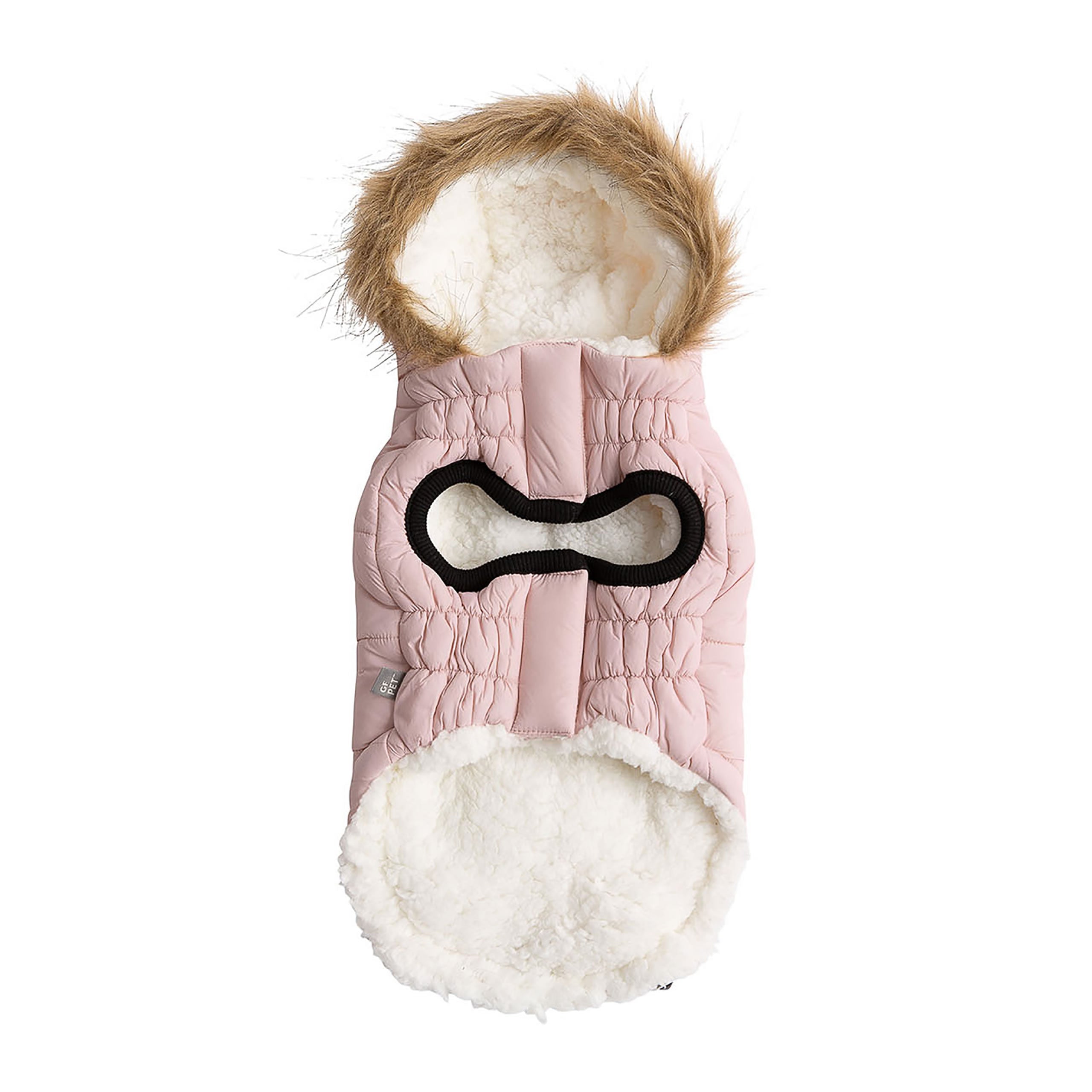 Furry Home Urban Parka for Dogs — Pink | Sherpa-Lined Winter Coat with Faux Fur Hood