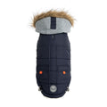 Winter Sailor Parka for Dogs — Navy | Premium Warm Coat with Sherpa Lining & Faux Fur Hood | Furry Home