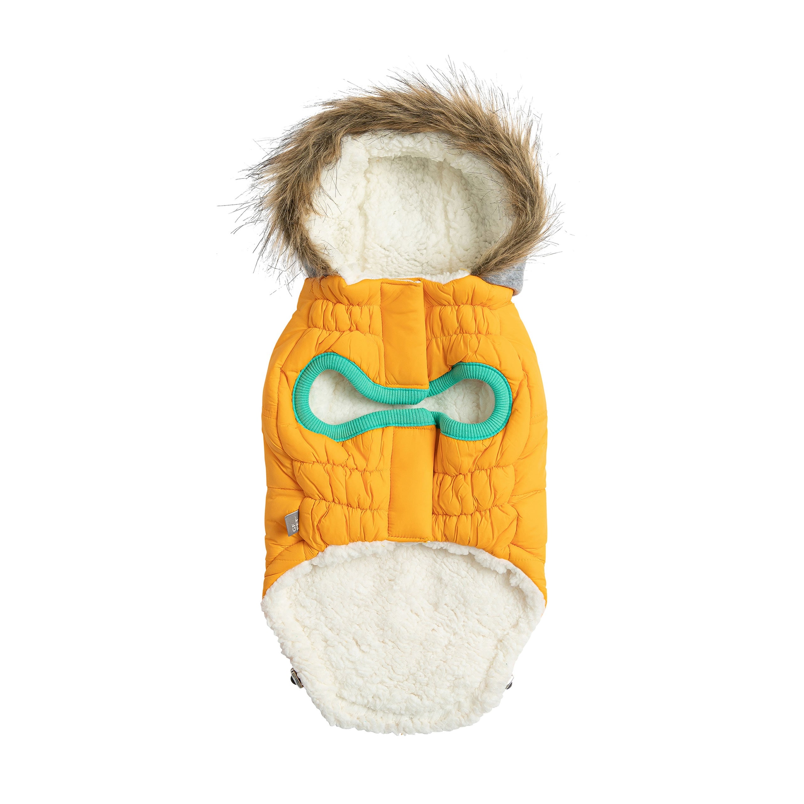 Winter Sailor Parka for Dogs — Yellow | Warm, Waterproof & Sherpa-Lined | Furry Home