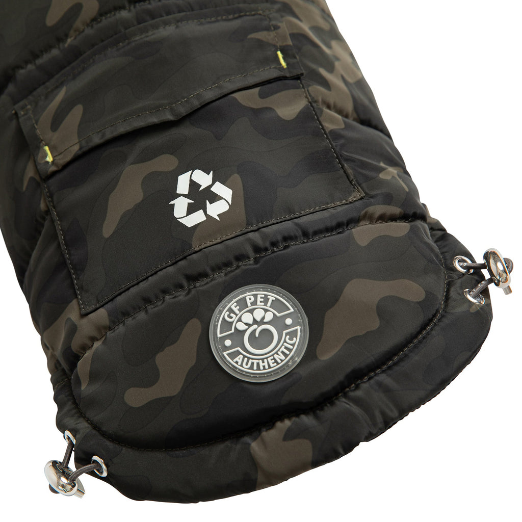 Recycled Eco Parka for Dogs — Camouflage | Made from Recycled Plastic Bottles | Water Repellent | Furry Home