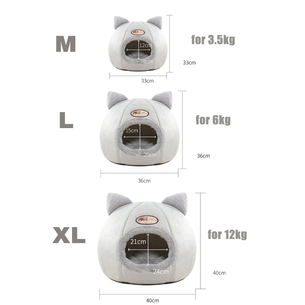 Snuggle Den 2-in-1 Pet House & Bed — Soft, Warm & Cosy for Cats & Dogs | Furry Home