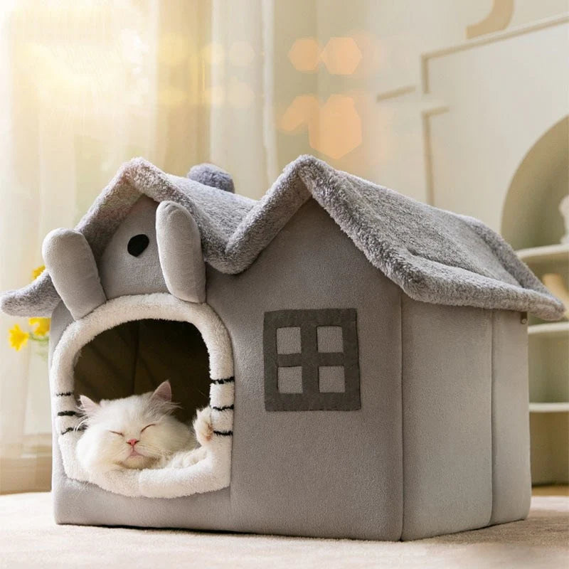 Furry Hideaway Plush Pet House — Removable Roof, Superior Insulation & Easy Clean | Furry Home