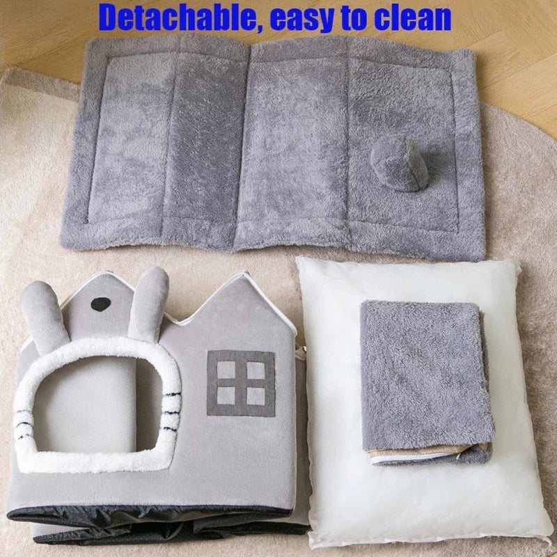 Furry Hideaway Plush Pet House — Removable Roof, Superior Insulation & Easy Clean | Furry Home