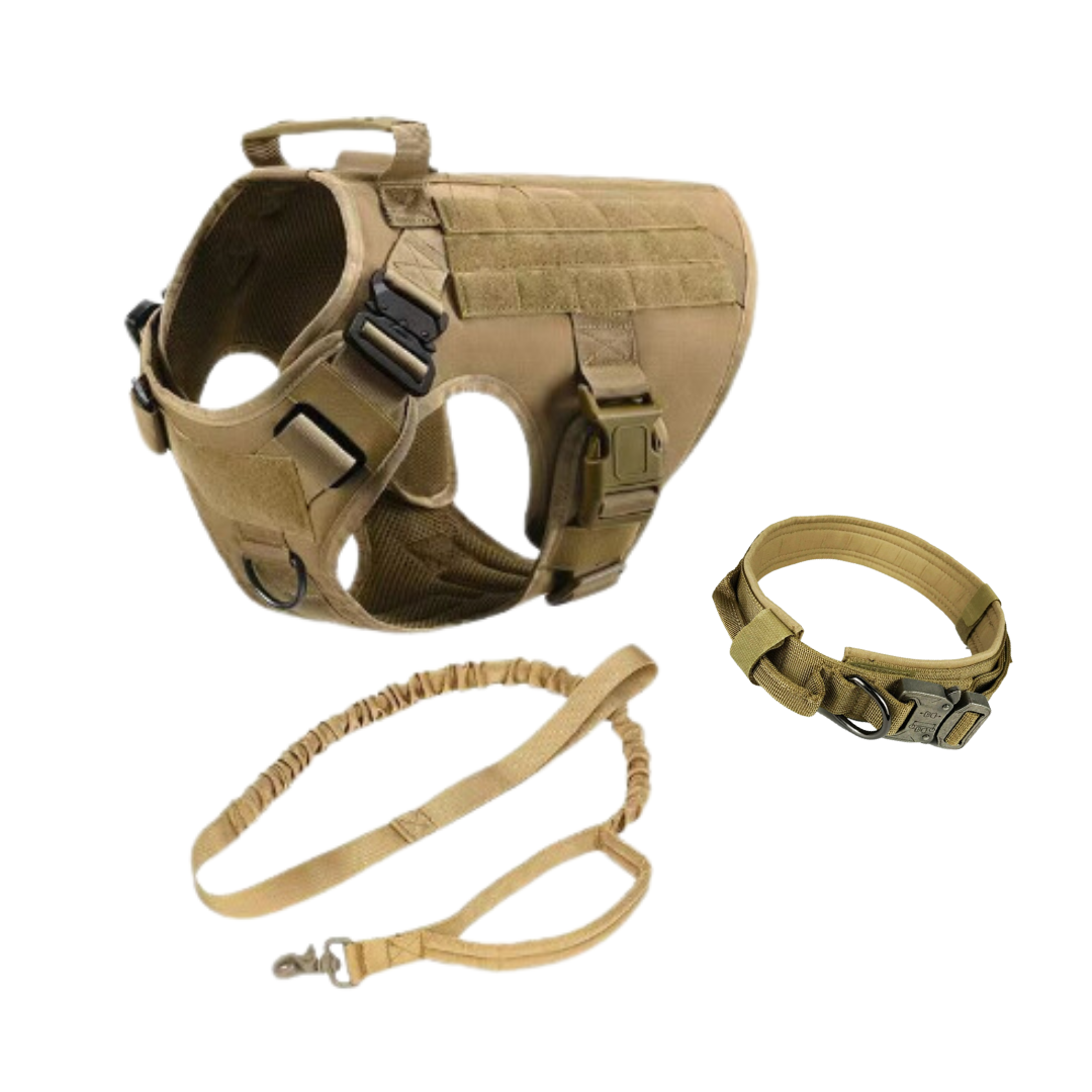 TactiBold 3-in-1 Dog Gear Set — Tactical Harness, Collar & Leash for Training & Adventures | Furry Home