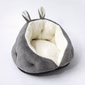 Bunny Ear Plush Pet Bed — Semi-Enclosed Nest, Ultra-Soft Comfort & Easy Clean | Furry Home