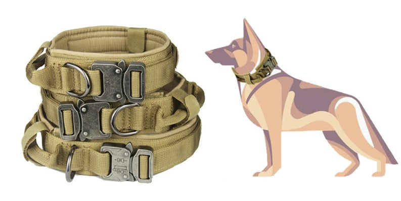 TactiBold Military Dog Collar — Heavy-Duty Nylon with Control Handle & Double Lock Buckle | Furry Home