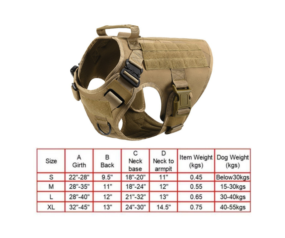 Furry Home Military Tactical Dog Harness & Leash Set