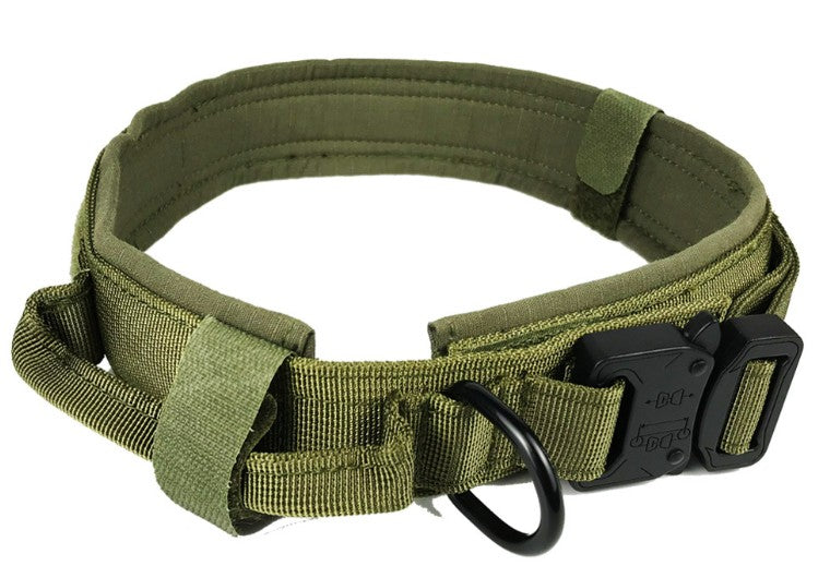 TactiBold Military Dog Collar — Heavy-Duty Nylon with Control Handle & Double Lock Buckle | Furry Home