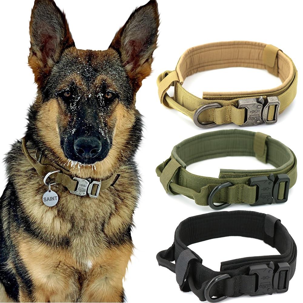 TactiBold Military Dog Collar — Heavy-Duty Nylon with Control Handle & Double Lock Buckle | Furry Home