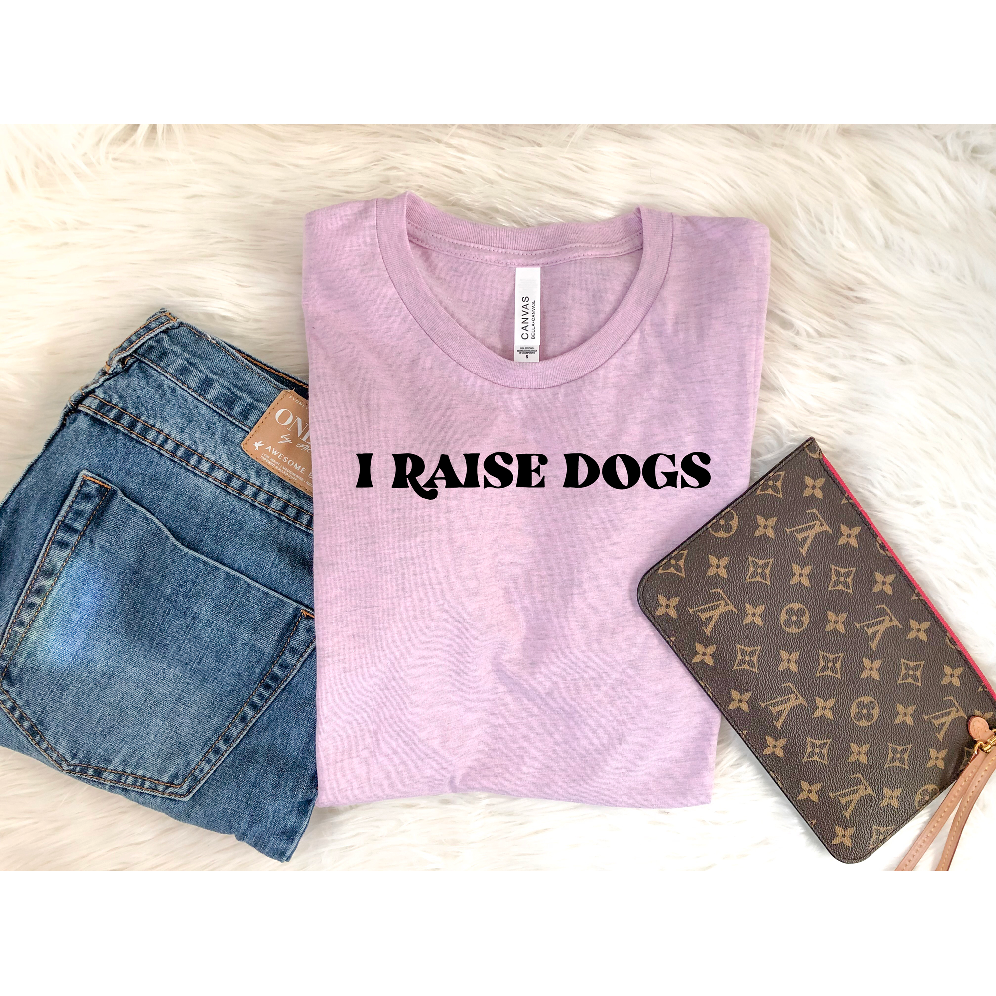 I Raise Dogs" Graphic Tee — Soft Cotton, Unisex Fit & Bold Dog Lover Print | Furry Home